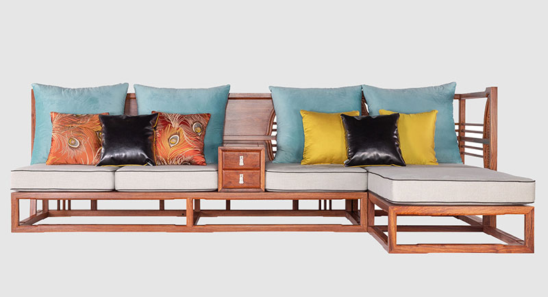 黔东南中式家居装修实木沙发组合家具效果图